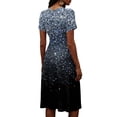 thumbnail image 4 of Summer Dresses for Women 2026 A-Line Midi Short Sleeve V-Neck Wrap Spring Dresses Evening Party Beach Vacation Sundress, 4 of 5
