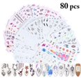 thumbnail image 2 of 80 Sheets Nail Sticker Fashion Decorative Floral DIY Nail Art Sticker Nail Decal, 2 of 9