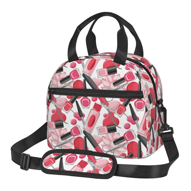 Easygdp Makeup Caja de Almuerzo para Mujeres y Hombres, Bolsa de Almuerzo Insulada, Bolsas Reutilizables Impermeables para Viajes, Trabajo y Picnics