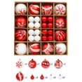 thumbnail image 2 of 44 Pcs Christmas Hanging Balls Ornaments Set for Xmas Tree Decorations, Shatterproof Plastic Decorative Holiday Wedding Party Supplies, Red+White, 2 of 9