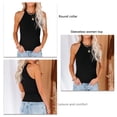 thumbnail image 4 of Camiseta sin mangas con tirantes gruesos, camiseta sin mangas con cuello redondo, camiseta sin mangas ajustada, camiseta sin mangas con cuello redondo, durabilidad mejorada, 4 of 5