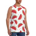 thumbnail image 2 of Kdxio Watermelon for Men's Muscle T-shirt,Sleeveless for Workout Running Athletic Gym Lounge Casual, 2 of 7