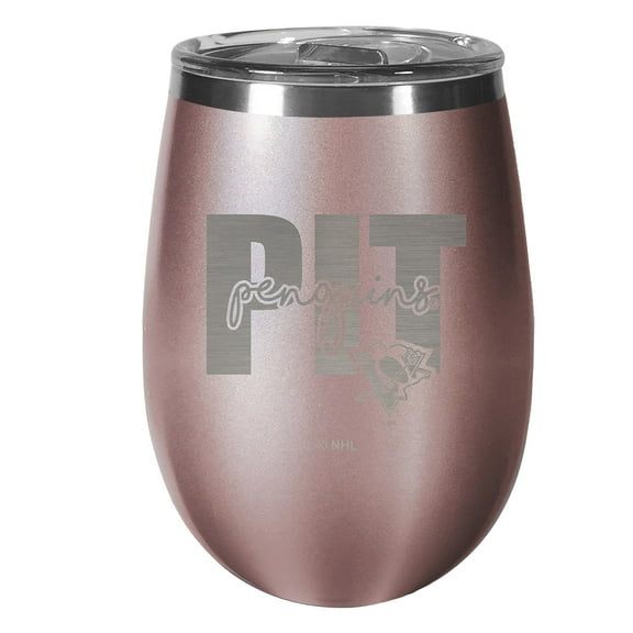 Pittsburgh Penguins 10oz. Rose Gold Wine Tumbler