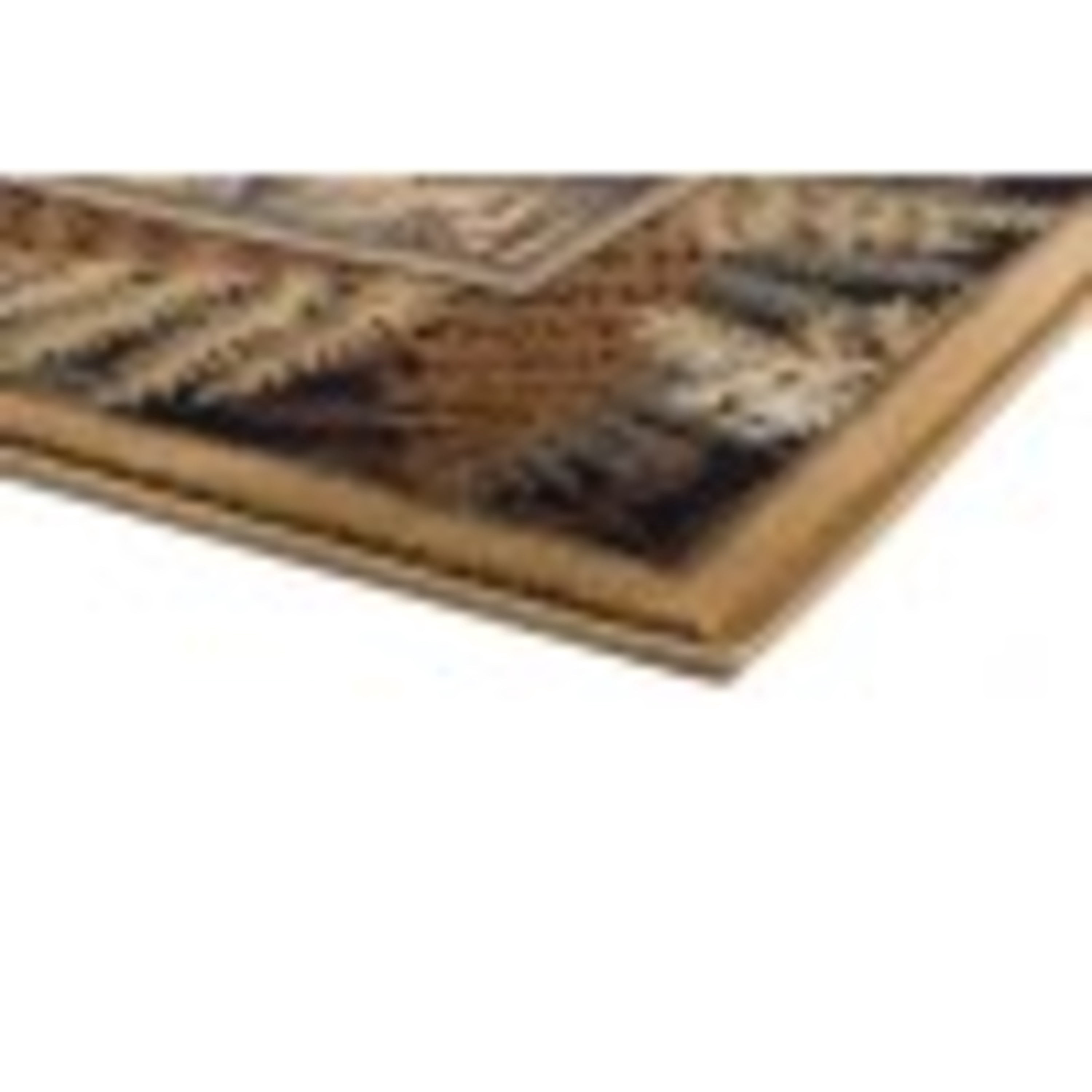 Novelty Lodge 2'x3' Rectangle Beige and Black Polypropylene Indoor Area Rug
