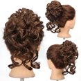 thumbnail image 6 of Dylanm Women Golden Brown Hair Buns, Curly Wavy Ponytail Hair Scrunchies, Hair Extensions Wrap Messy Hair Bun, 6 of 6