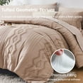 thumbnail image 4 of Flymme Beige Comforter Sets King Size 7 Piece Boho Bed in a Bag Simply Shabby Chic Bedding Farmhouse Bed Set for All Seasons, 4 of 8