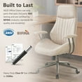 thumbnail image 7 of XIZZI Modern Ergonomic Computer Office Chair, High Back Suede Fabric Desk Chairs for Executive or Home Office, Beige, 7 of 7