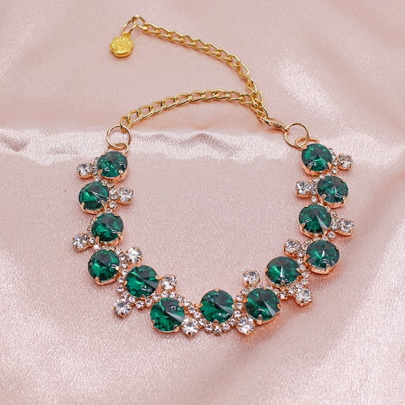 Namzi Green S Size Collar,Bling Pet Collar, for Small Medium Pets Cats Dogs Kitten Puppy1 Pc