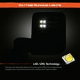 thumbnail image 3 of AKKON - Fit 2019-2023 Chevy Silverado/ GMC Sierra 2500HD 3500HD Towing Mirror Power Heated Turn Signal Bling Spot Light Temp Sensor Smoked Black, 3 of 7
