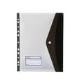 thumbnail image 2 of LKZQHMC Binder Pocket 5 Pack Plastic Envelopes Binder Folders 11 Holes Expandable Binder Folders for 2/3/4 Ring Document Pouch with Snap Button & Label Loose-Leaf Transparent for office Home,Black, 2 of 6