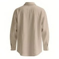 thumbnail image 4 of Yifymode Sun Protection Blouses for Men UPF 50+ Button Down Lightweight Sun Shirts Casual Long Sleeve Quick Dry Athletic Tops,Khaki XL, 4 of 4