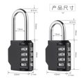 thumbnail image 3 of 4 Digit Combination Locks Padlock Waterproof Resettable Locker Outdoor Padlock (Black), 3 of 5