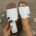 thumbnail image 2 of ShiShine Womens Slide Sandals Adjustable Buckle Strap Open Toe Casual Beach Sandals, 2 of 6