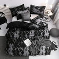 thumbnail image 3 of King Size Duvet Cover Bedding Set Modern Black Marble, 3 of 5