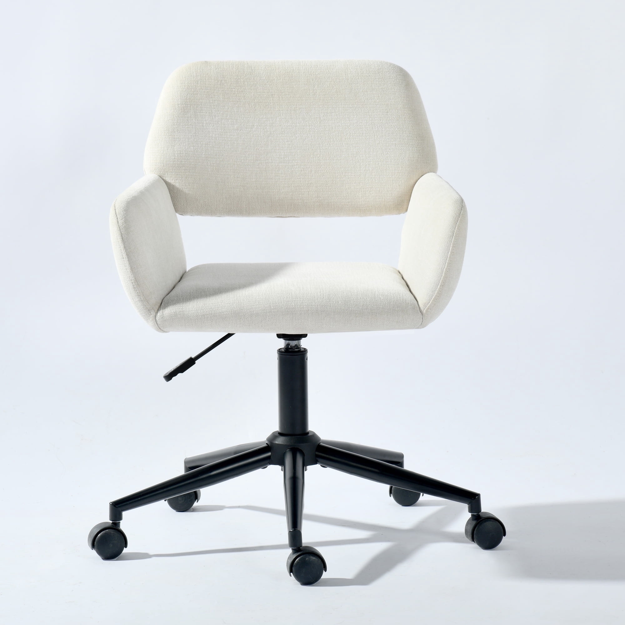 Homy Casa Swivel Office Chair, Adjustable Desk Chair for Meeting, Vanity, or Study Room, Beige