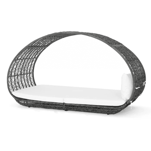 Miekor Furniture Outdoor Wicker Overhead Canopy Daybed Water Resistant Cushion B3A303