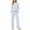 Aqua Blue Grey Mel, variant on Women's Fleece 2-Piece Pajama Set Cozy Soft Loungewear Sleepwear For Women