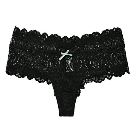 

Women Lace Flowers Low Waist Underwear Panties G String Lingerie Thongs Underwear Womens Pack Cotton