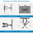 thumbnail image 3 of PERLESMITH Support Mural pour TV, Mouvement Complet, Bras Articulés Pivotants, Extension d'Inclinaison, Compatible avec la Plupart des 26-55, 3 of 6