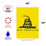 Bandiera Da Giardino Gadsden Don't Tread On Me - 28x40 Pollici, Nylon Ricamato Double Face