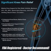 NEENCA Professional Knee Brace for Pain Relief, Medical Knee Support with Patella Pad & Side Stabilizers, Compression Knee Sleeve for Meniscus Tear, ACL, Joint Pain, Runner, Workout-M