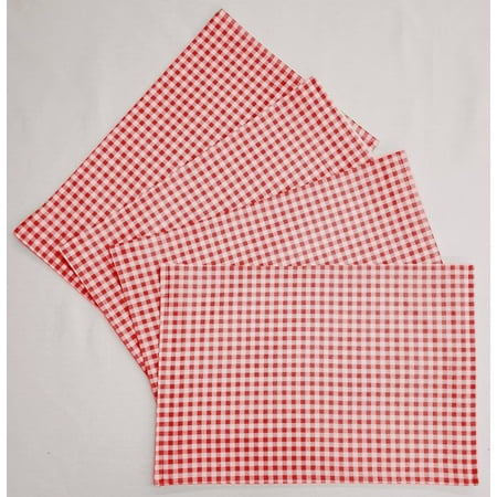 

Red & White Checked Placemats by Penny s Needful Things (Wave - Set of 2) (Quilted Red)