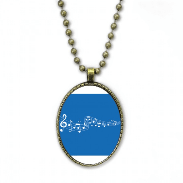 Azul jumpg musica 5-le personal Collar Colgante de cadena vintage Colección de joyas colgantes Unbranded M