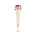 thumbnail image 5 of ANGARA Natural Ruby and Diamond Split Shank Ring in 14K Rose Gold for Women (Size-6x4mm) | July Birthstone, Birthday, Anniversary, Jewelry Gift for Women | Natural Ruby Ring, 5 of 12
