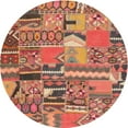 thumbnail image 1 of Ahgly Company Machine Washable Indoor Round Contemporary Fire Brick Red Area Rugs, 3' Round, 1 of 7