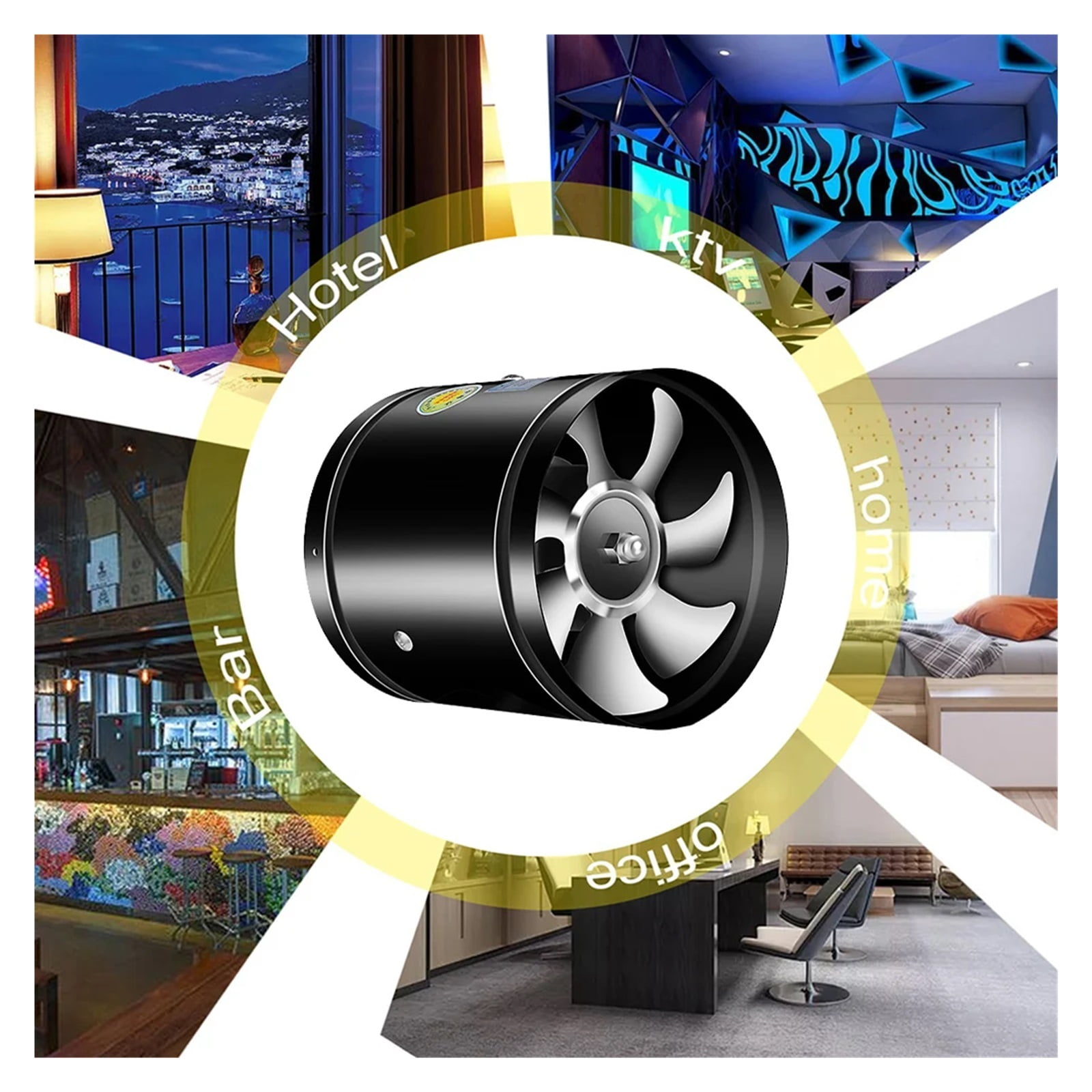 Pipe Ventilation Fan 4 6 8 Inch Pipe Air Ventilator Low Noise Mini Extractor Kitchen Air Ventilator For Kitchen Washroom Canteen ,Energy-Efficient