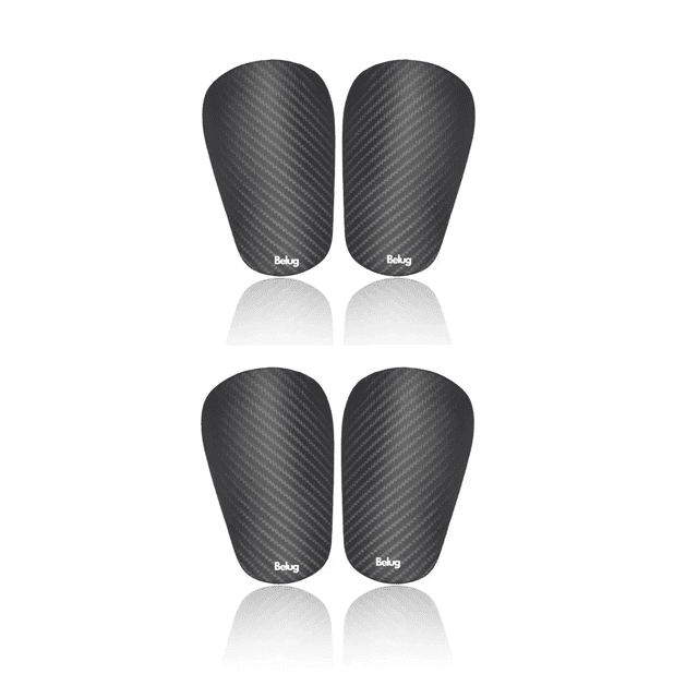 2 Pares Mini Espinilleras De Fútbol Protector Deportes G Belug, Negro