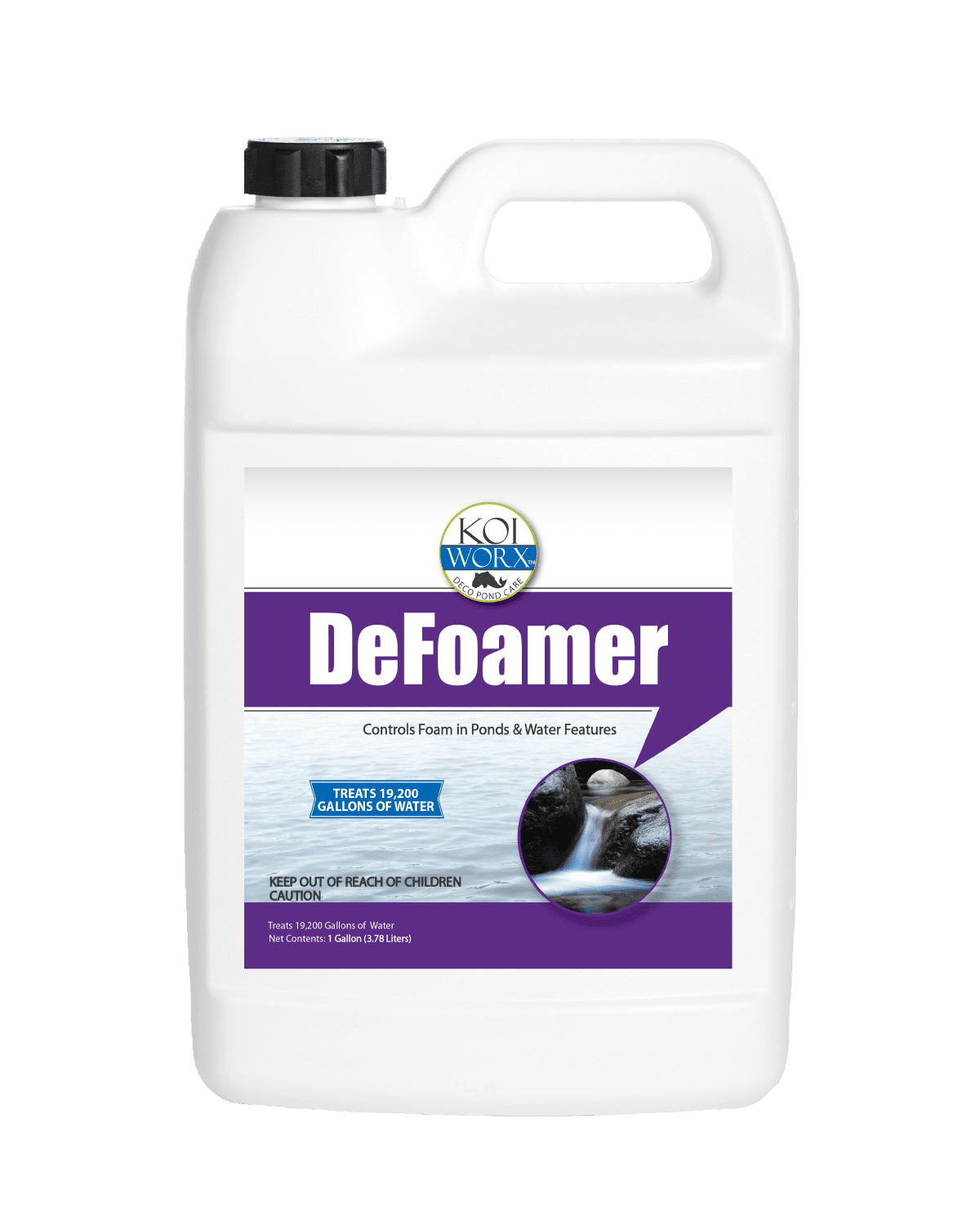 KoiWorx Defoamer Gallon Removes Foam from Decorative and Ornamental