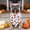 White D, variant on LACKUST Halloween Dog Bandana & Cat Bandana, Adjustable Tie-On Pet Scarf for Dogs and Cats, Boo Ghost Pumpkin Candy Corn Print, Black, Halloween Costume Accessory
