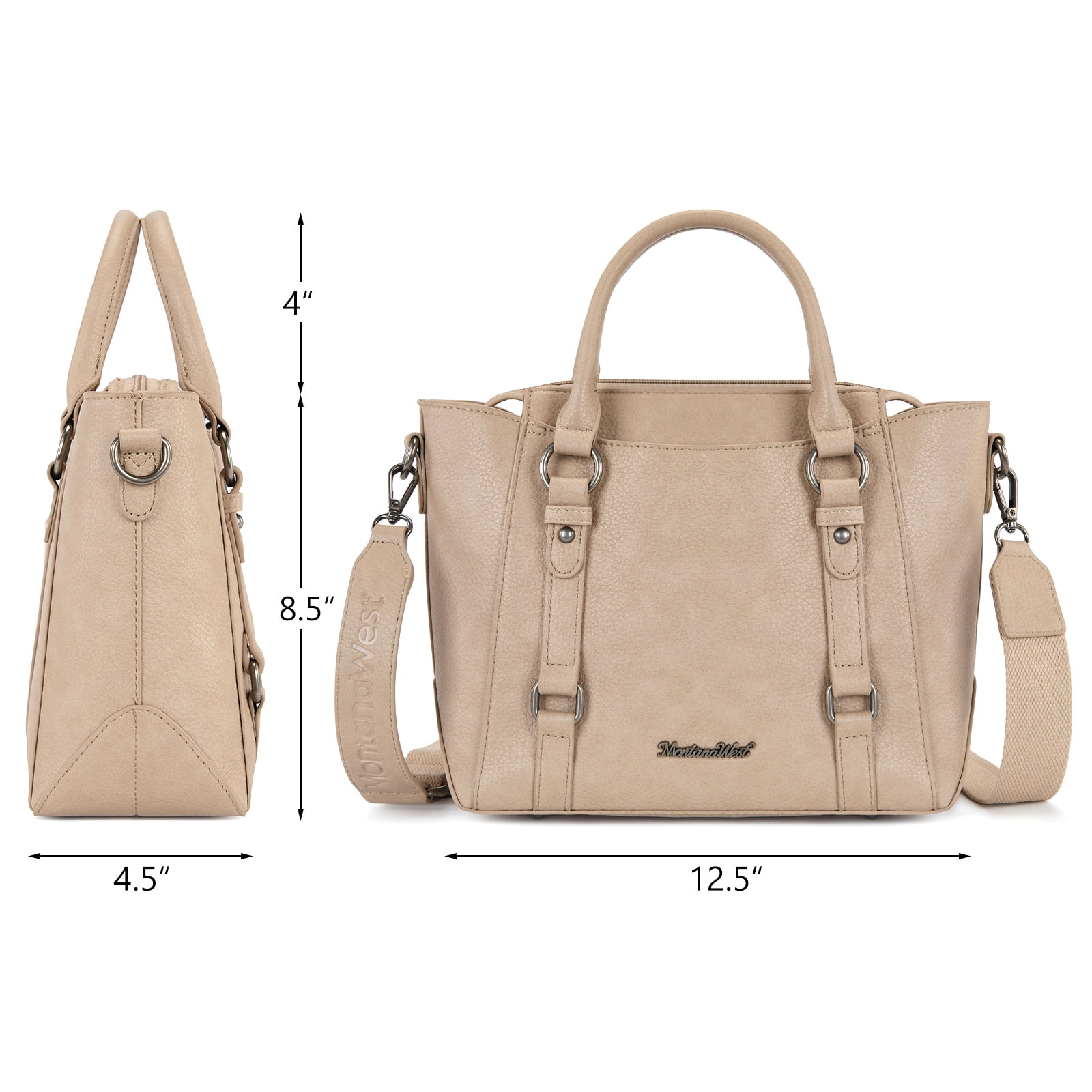 Montana West Small Tote Bag for Women Top handle handbag Trendy Crossbody Purse, Tan