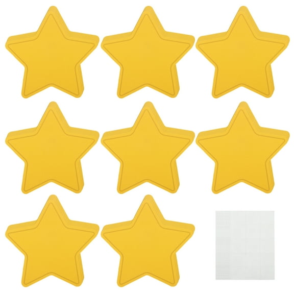 Uxcell 108Pcs Stars Cutouts, 3.5"x4" Paper Star Shaped Paper Cards for Bulletin Board Decorations(Yellow, with 120 Dot Glue)