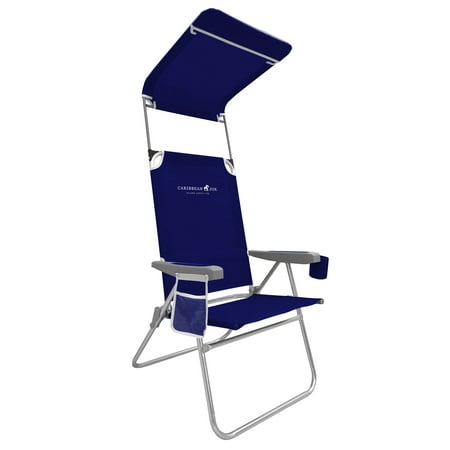 Caribbean Joe 4-Position Canopy Beach Chair