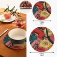 thumbnail image 2 of Cartoon Landlines Trivet Mats Set Cotton Woven Non-Slip Pot Holders Heat Resistant for Hot Pots Pans Dishes Pats, 2 of 6