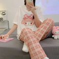 thumbnail image 1 of Sanrio-Pijama de Hello Kitty para mujer, ropa de dormir informal de dos piezas, pantalones finos de manga corta de verano, Cinnamoroll My Melody, 1 of 4