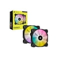 thumbnail image 2 of CORSAIR iCUE SP140 RGB ELITE Performance 140mm PWM Dual Fan Kit with Lighting Node CORE, CO-9050111-WW, 2 of 8