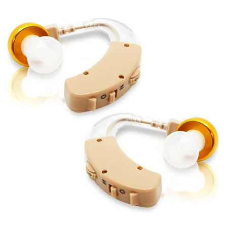 PYLE PHLHA48 - Hearing Amplifier, Behind-the-Ear (BTE) Audio Enhancement Assistance, Golden Style Receiver, Volume
