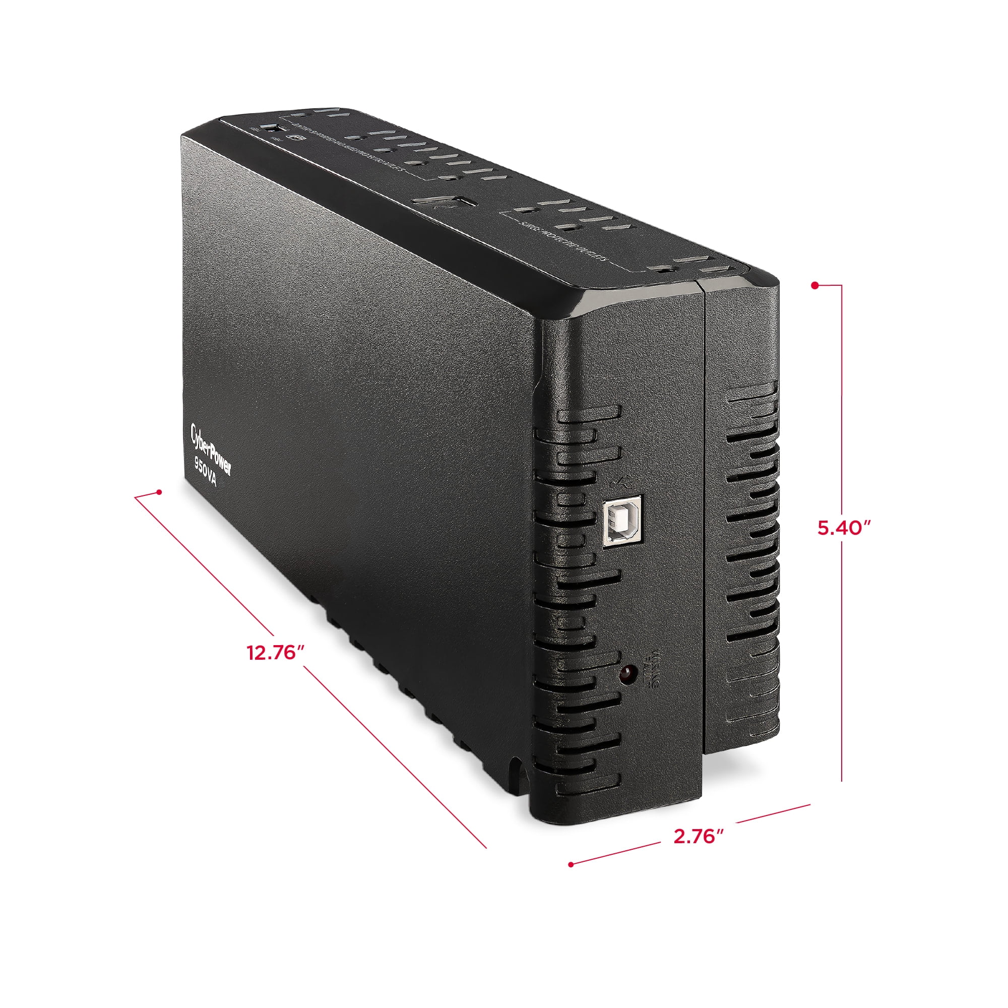 CyberPower SL900UC UPS Systems 900VA/480W, 120V, NEMA 5-15P, Compact, 8 Outlets, Black
