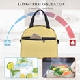 thumbnail image 4 of Uemuo Yellow Gingham Printed Lunch Bag Lunch Box Reusable Insulated Lunch Tote Bag, Leakproof Thermal Cooler Sack Food Handbags Case High Capacity, 4 of 5