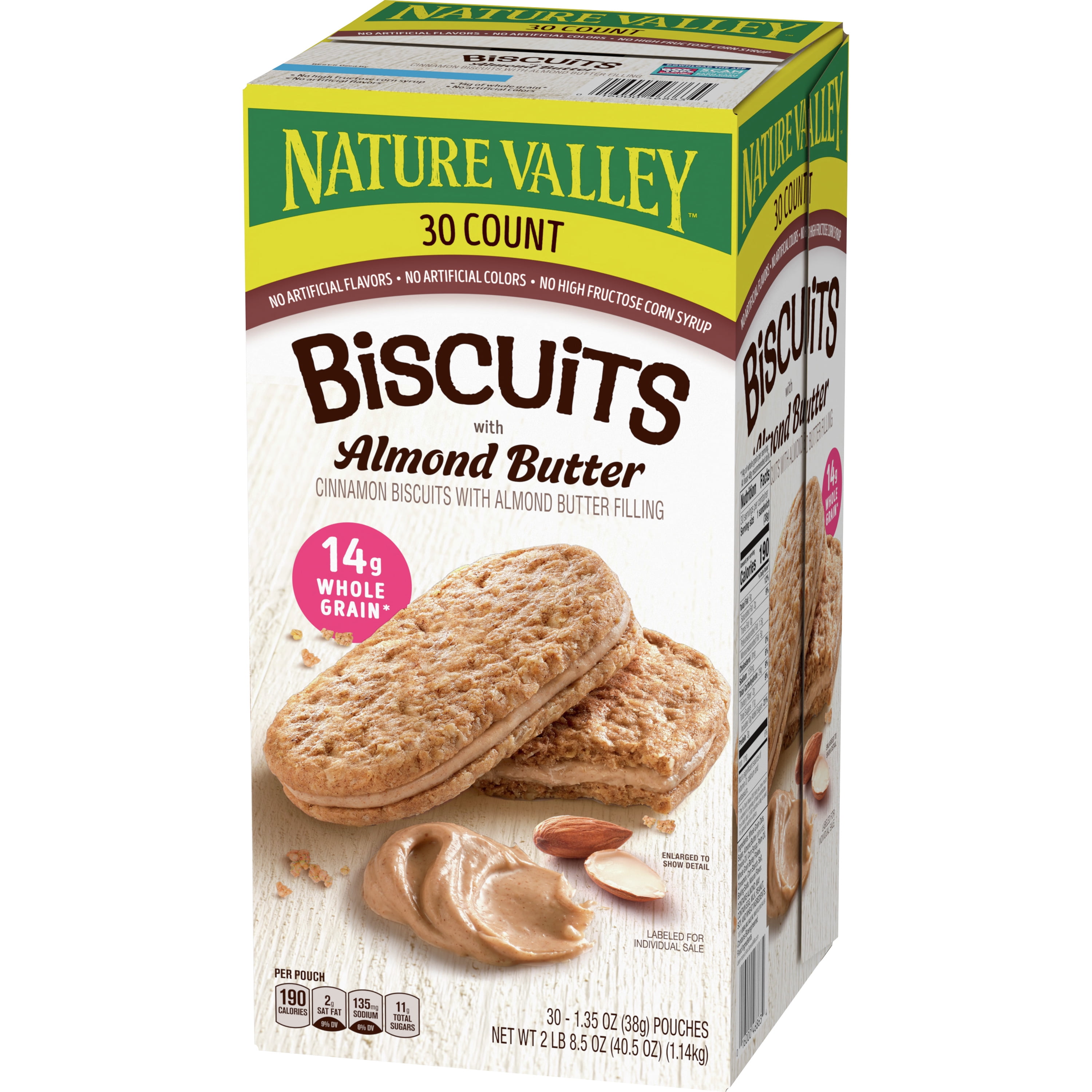 Nature Valley Biscuit Sandwiches, Cinnamon Almond Butter, 30 ct, 40.5 OZ