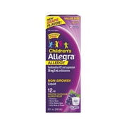 Allegra Children's 12 Hour Non-Drowsy Antihistamine Allergy Relief Medicine 30mg Grape Flavor Liquid 8oz