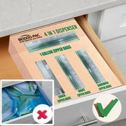 BEIDOU-PAC Combo Slider Storage Bags 350 Count, Resealable Variety Pack with Organizer, Reclosable Clear Plastic Snack, Sandwich, Quart Bags,Gallon Size Bags