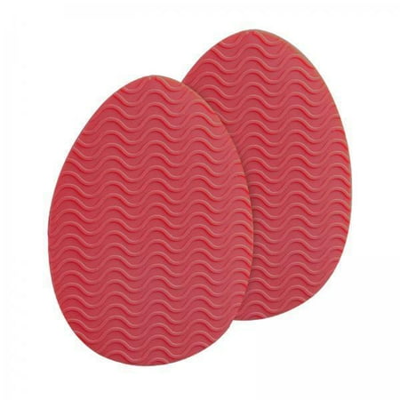

BLESIYA 4xNon Slip Shoe Pads Self Adhesive Rubber for High Heels Round Head Red
