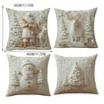 thumbnail image 3 of For Living Room Festive Decor: 4 Counts Christmas Pillow Cover Set 18x18 Inch Soft Single Side Printing Cushion, 3 of 7
