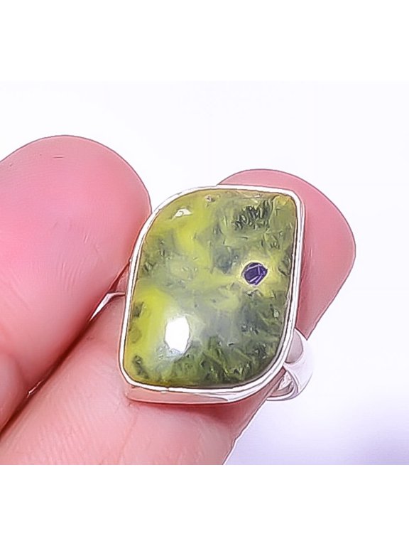 Atlantisite Stichite Handmade Gemstone 925 Sterling Silver Jewelry Ring s.8 A361, Beautiful Jewelry For Woman, New Year Sale, Valentin's Day Gift