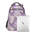 thumbnail image 7 of FORMRS Kids School Backpack Elementary Student Unisex Travel Bookbag with Reflective Stripes, Pastel Purple Marble Pattern, 7 of 7
