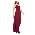 thumbnail image 3 of CITY STUDIO Womens Purple Lace Floral Spaghetti Strap V Neck Full-Length Fit + Flare Formal Dress  Size 1, 3 of 4